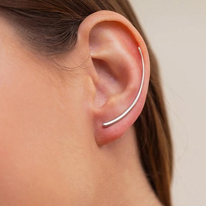 Срібна моносережка - клаймбер (на ліве вушко) 912-00928л №5