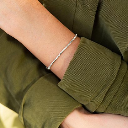 Браслет "Шарики" в белом золоте б05027 №6