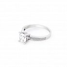 Серебряное кольцо (фианиты, родий) 111593 от ювелирного магазина Оникс - 3