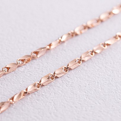 Фантазийная цепочка в красном золоте ц00474 №3