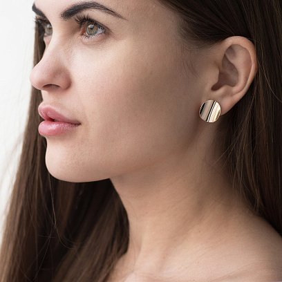 Золоті сережки "Досконалість" 470085 №5