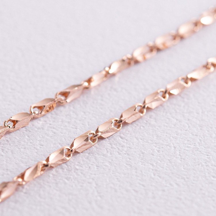 Фантазийная цепочка в красном золоте ц00474 от ювелирного магазина Оникс - 2