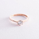 Помолвочное кольцо в красном золоте (фианит) к07096 от ювелирного магазина Оникс