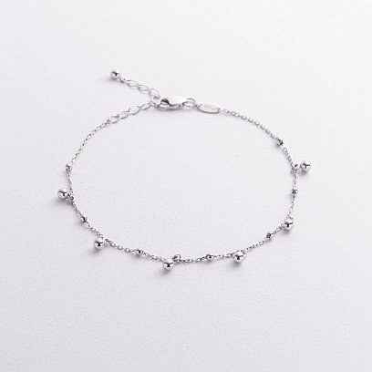 Браслет "Кульки" у білому золоті б05592