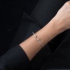 Жесткий серебряный браслет "Узелки" 141475 от ювелирного магазина Оникс - 1