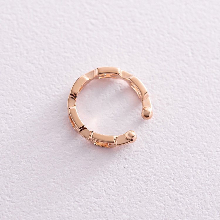 Сережки - каффа "Ланцюжок" у червоному золоті с08151 від ювелірного магазину Онікс - 2