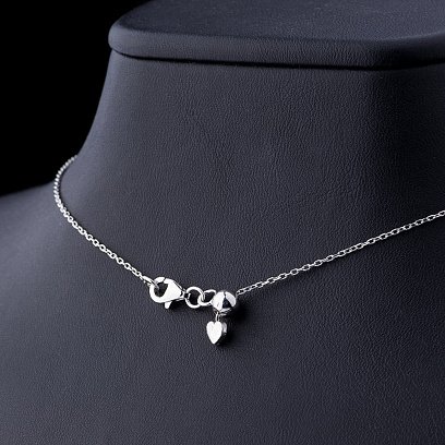 Серебряное колье "Ключик" (фианиты) 18455 №3