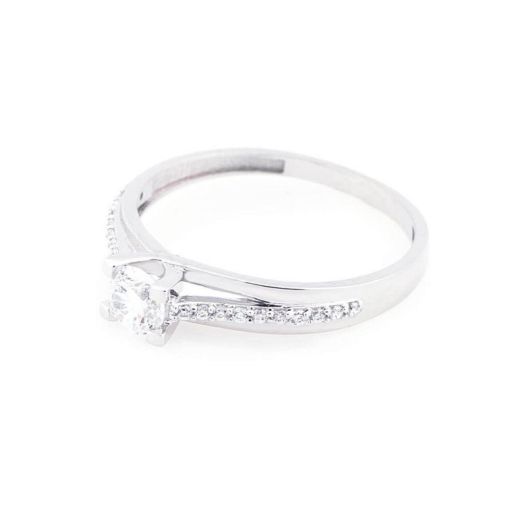 Золота заручальна каблучка (фіаніти) к04611 від ювелірного магазину Онікс - 2