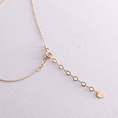 Подвійне золоте кольє "Блискавка та сердечко" кол02311 №5