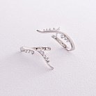 Срібні сережки з фіанітами 121857 от ювелирного магазина Оникс - 3