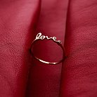 Кольцо "Love" в красном золоте с фианитом к06797 от ювелирного магазина Оникс - 7