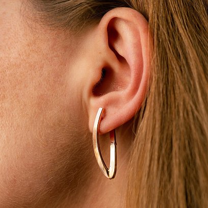 Серьги "Айрис" в красном золоте с04949 №4