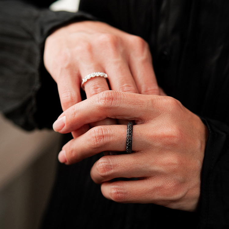 Золота каблучка з діамантами кб0645ri від ювелірного магазину Онікс - 4