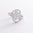 Золотое кольцо "Цветок" с бриллиантами кит657 от ювелирного магазина Оникс