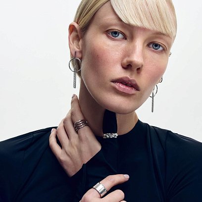 Серебряное кольцо "Gwen" 112819 №5