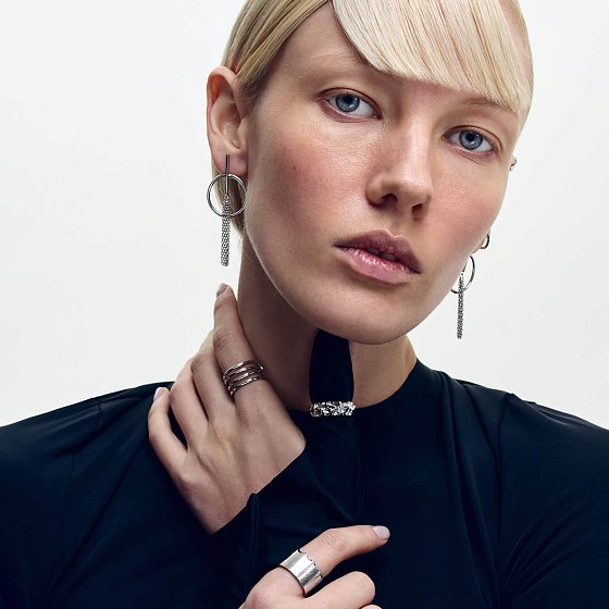 Серебряное кольцо "Gwen" 112819 №5