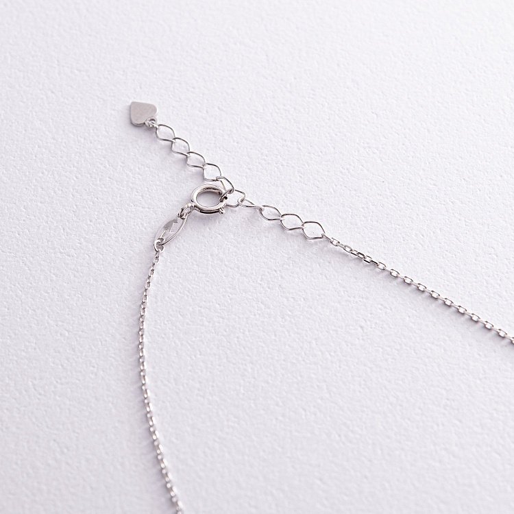 Колье с шариками в белом золоте кол02385 от ювелирного магазина Оникс - 7