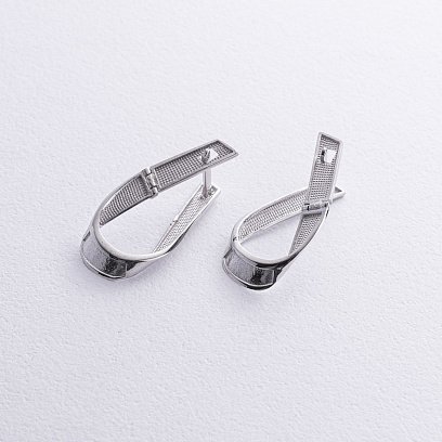 Сережки "Alicia" у білому золоті с08748 №3