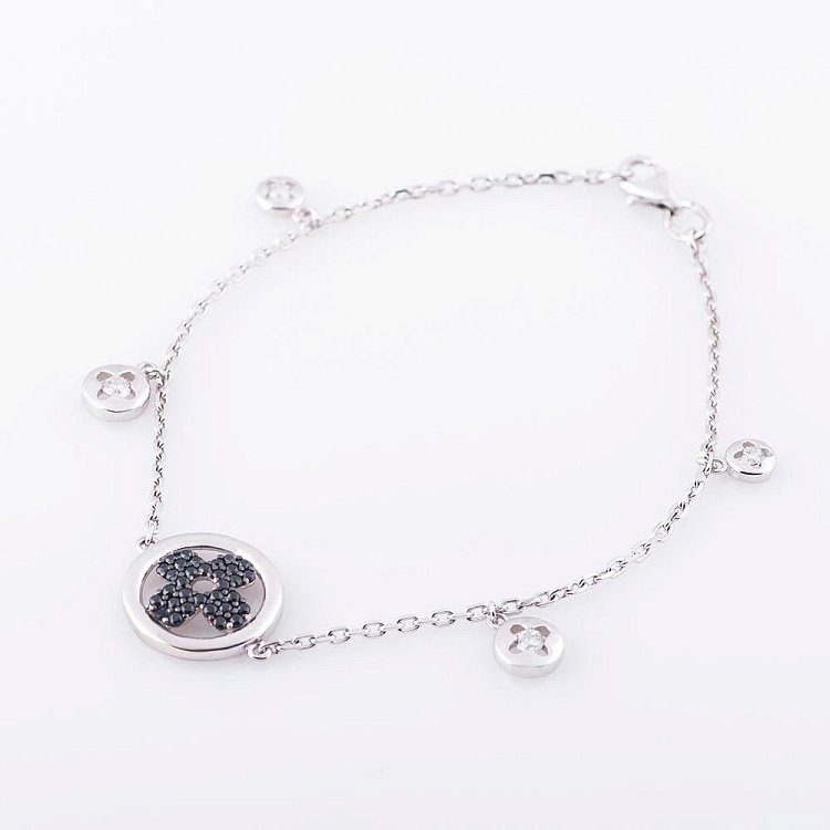 Золотий браслет "Конюшина" б02759 від ювелірного магазину Онікс