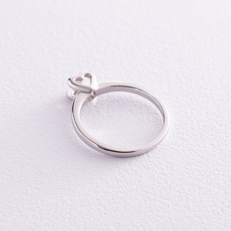 Заручальна золота каблучка "Сердечко" з діамантом кб0414 від ювелірного магазину Онікс - 4