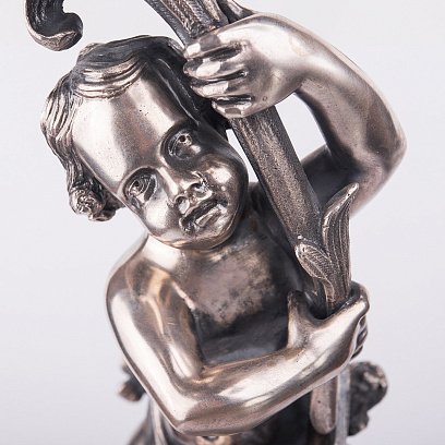 Серебряный подсвечник ручной работы сер00038 №2