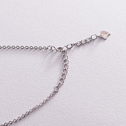 Серебряное колье "Мгновение" с фианитами 181175 №6