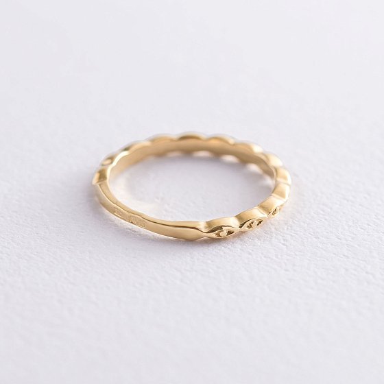Серебряное кольцо с позолотой 112531 №2