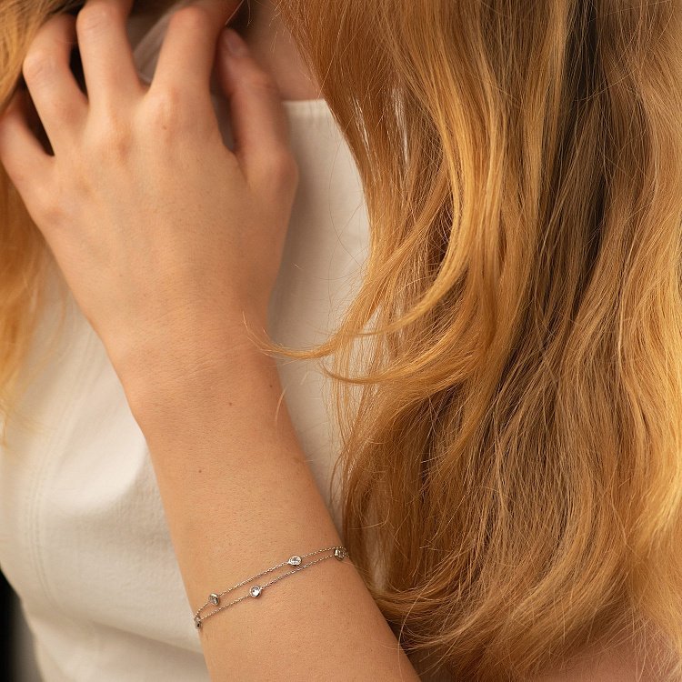 Серебряный браслет с фианитами 905-01592 от ювелирного магазина Оникс - 5