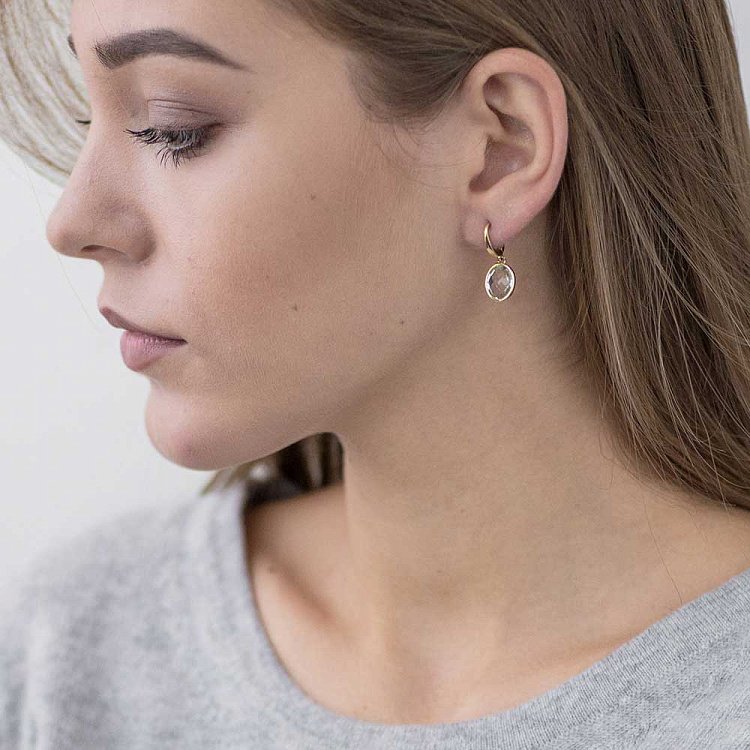 Золотые серьги с  аметистом а14048690 от ювелирного магазина Оникс - 2