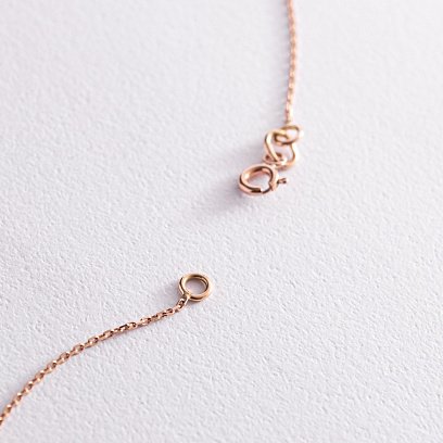 Золотое колье "Мама и девочка" (фианиты) кол00992 №4