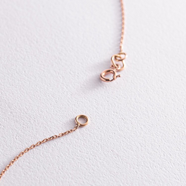 Золотое колье "Мама и девочка" (фианиты) кол00992 от ювелирного магазина Оникс - 3