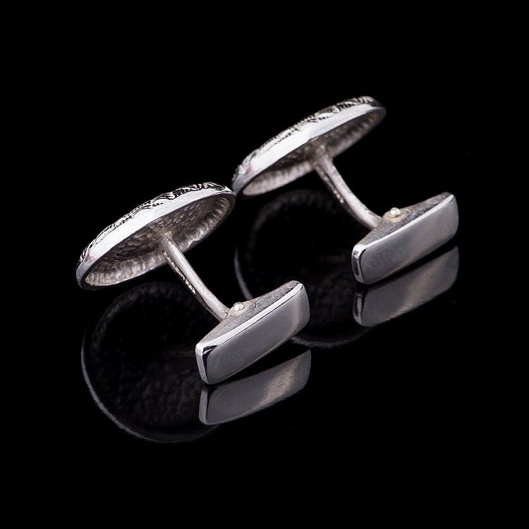 Срібні запонки (родій) 25007 від ювелірного магазину Онікс - 1