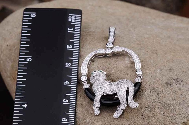 Підвіска "Кішка" (фіаніт, полімер) 131749 від ювелірного магазину Онікс - 2