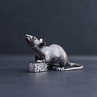 Серебряная фигура ручной работы "Мышка" сер00072м от ювелирного магазина Оникс - 1