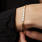 Браслет "Сердечки" в желтом золоте б05783 от ювелирного магазина Оникс - 5