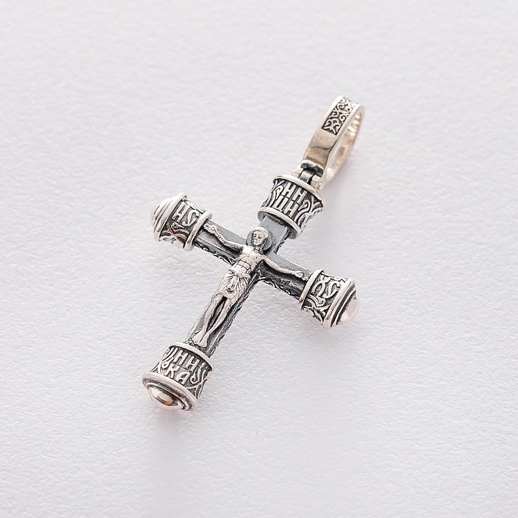 Срібний хрест "Розп'яття" 132567 від ювелірного магазину Онікс