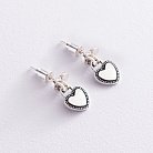 Срібні сережки - пусети "Замочок - серце" 123046 от ювелирного магазина Оникс - 3