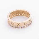 Золотое кольцо с фианитами к05016 от ювелирного магазина Оникс - 1
