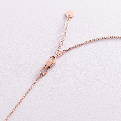 Колье "Клевер" в красном золоте (фианит) кол02150 №3