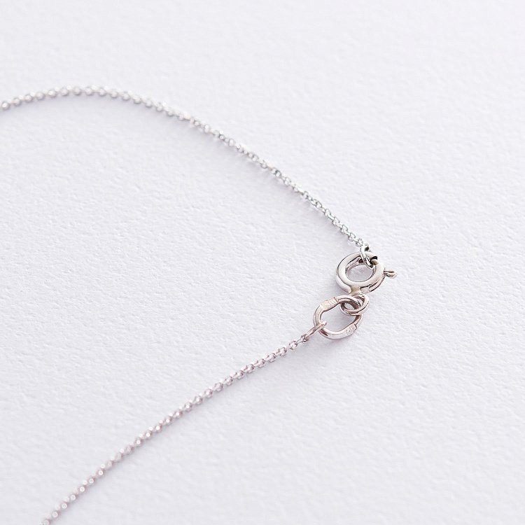 Кольє в білому золоті (онікс) кол01642 від ювелірного магазину Онікс - 1