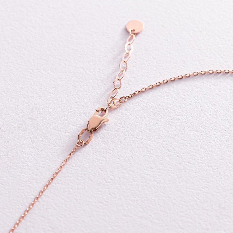 Колье "Клевер" в красном золоте (фианит) кол02150 от ювелирного магазина Оникс - 2