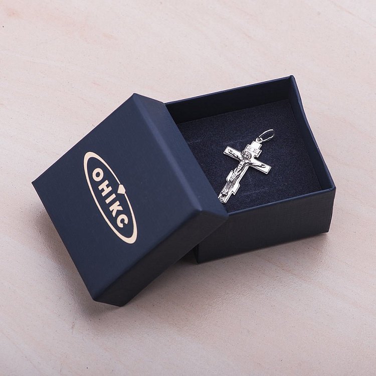 Православный крест из серебра 13167 от ювелирного магазина Оникс - 1