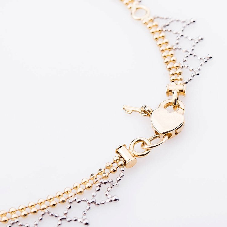 Золотий браслет на ногу б01721 від ювелірного магазину Онікс - 6