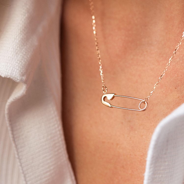 Колье "Булавка" в красном золоте кол02304 от ювелирного магазина Оникс - 6