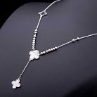 Срібне кольє "Конюшина" з перламутром 18205 от ювелирного магазина Оникс