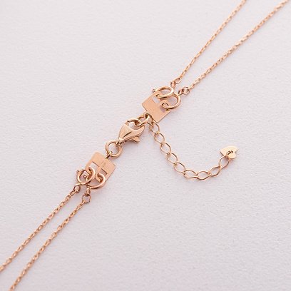 Подвійне золоте кольє "Дуальність" з фіанітами кол01405 №4