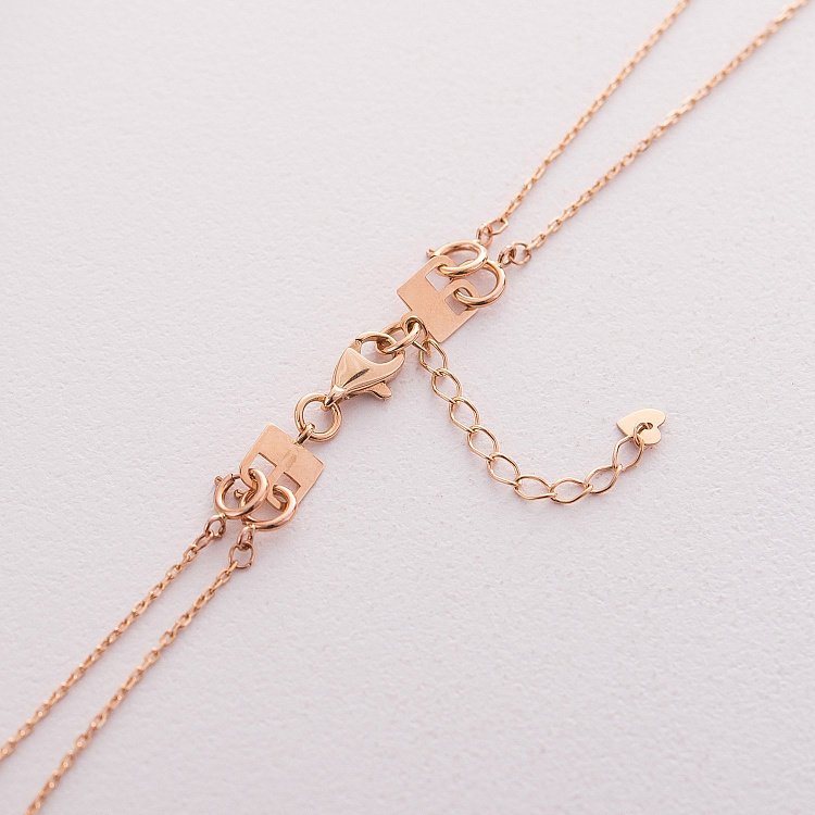 Подвійне золоте кольє "Дуальність" з фіанітами кол01405 від ювелірного магазину Онікс - 4