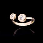 Золотое кольцо с фианитами к04042 от ювелирного магазина Оникс - 2