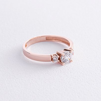 Золотое кольцо с фианитами к07029 №2