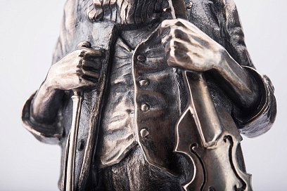 Серебряная фигура ручной работы "Скрипач" сер00032 №3